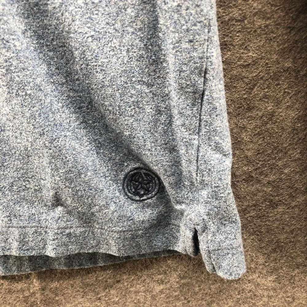 Banana Republic Long Sleeve Henley T-Shirt Mens L Heather Blue Cozy Jersey